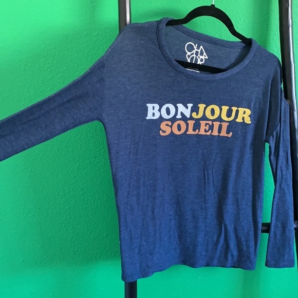 NWT Chaser Bon Jour Soleil Sweatshirt - Picture 4 of 6